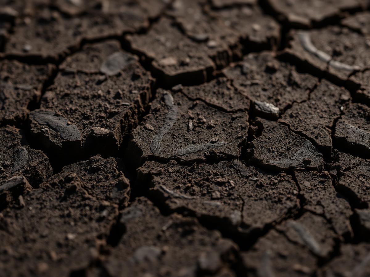 Cracked industrial floor over expansive black cotton soil